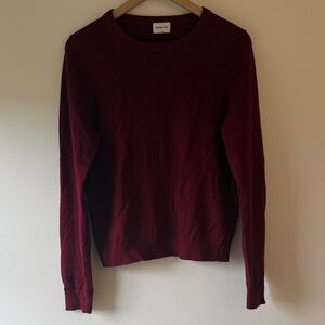 Sunday Best Deep Wine Crewneck Knit Sweater